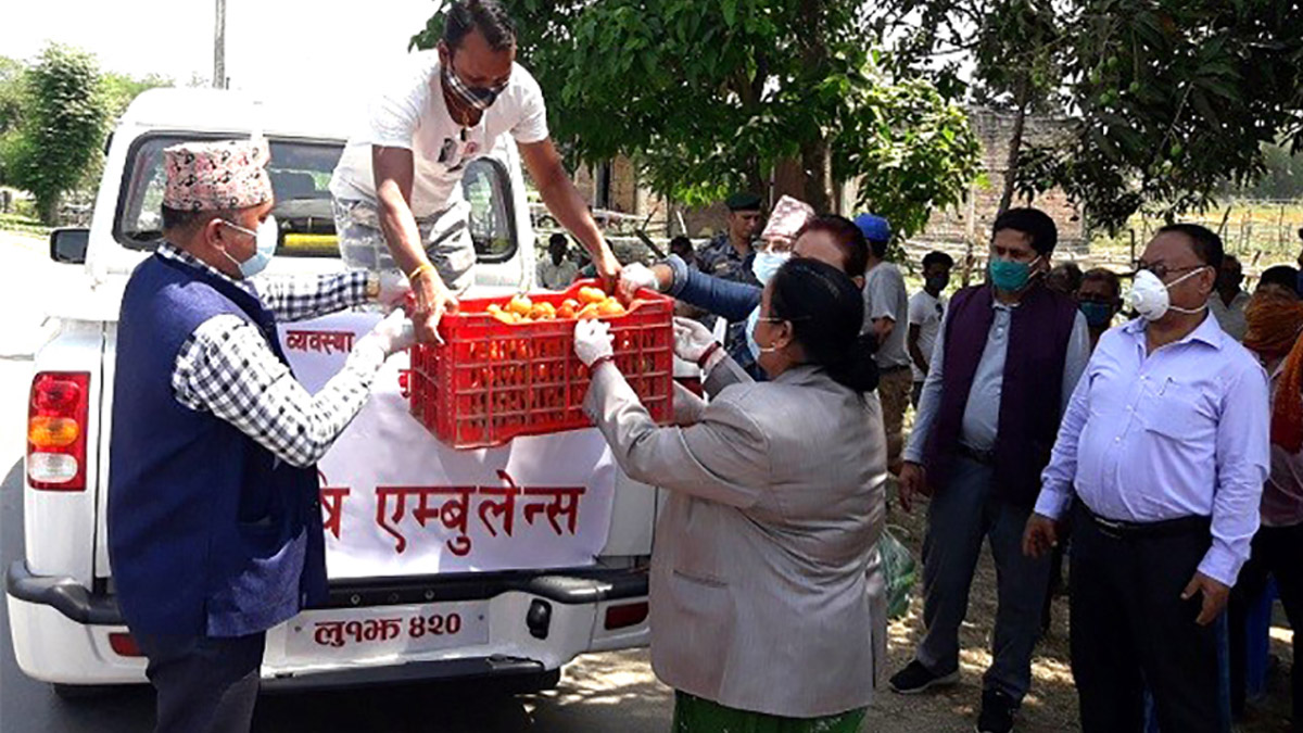 तरकारी ढुवानी गर्न भरतपुरमा कृषि एम्बुलेन्स